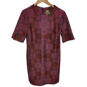 Taylor Geometric Print Multicolor Sheath Dress Size 12